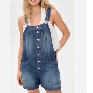 NEW We The Free You’ve Got The Love Short Overalls Romper Size XS